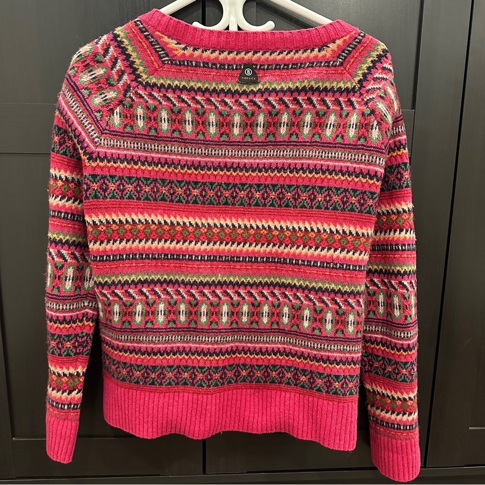 Bogner Fire & Ice Wool Zipper Sweater Vintage Inspired Size Large Women’s - Picture 9 of 16